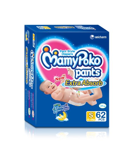 Image of Mamy Poko Pant Style Small Size Diapers (62 Count)