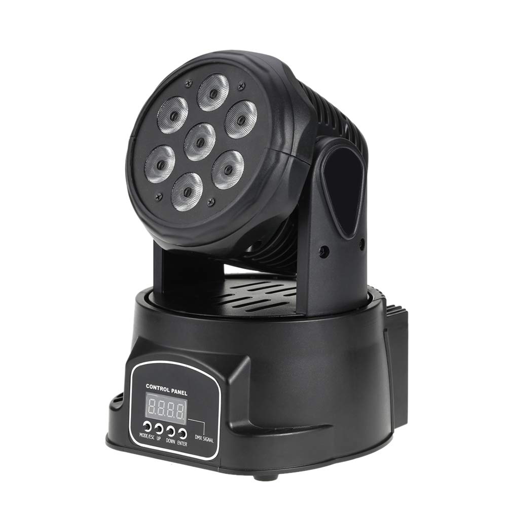 Lixada Teste Mobili 70W+7LED+RGBW 4 IN 1 9/14 Canali Stage Light DMX512 per KTV Discoteca