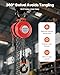 VEVOR Hand Chain Hoist, 2 Ton 4400 lbs Capacity, Manual Chain Block with Upgrade G70 Galvanized Chain, 10 ft Lifting Height, Heavy Duty Pulley Hoist for Garage Warehouse Automotive Machinery, Red