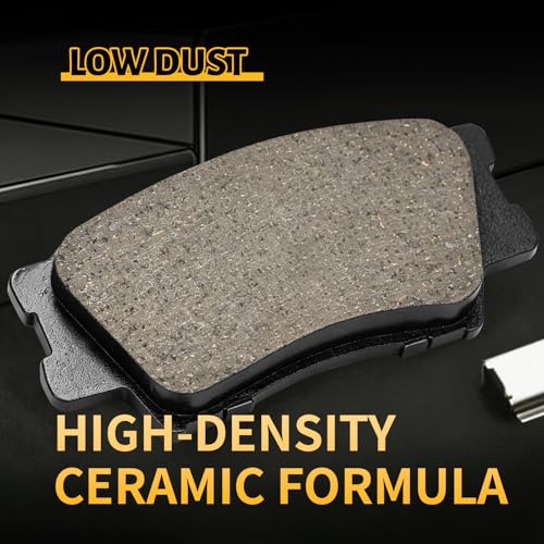 Image of Ceramic Rear Brake Pads Set Compatible with Toyota Avalon /Camry /Matrix /RAV4; 2009-2010 Pontiac Vibe(GT;AWD);2013-2018 Lexus ES300h /2007-2018 ES350 /2010-2012 HS250h (D1212)