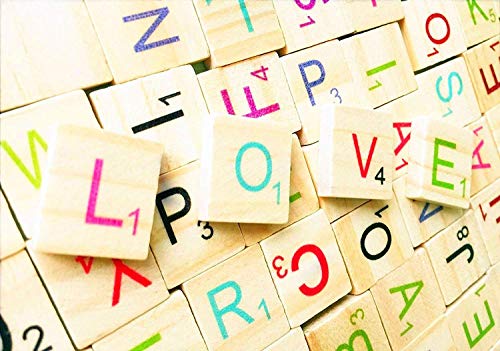 Abbaoww 600 Pcs Wood Colorful Scrabble Tiles Letter Tiles Wood Pieces for Crafts, Pendants, Spelling and Scrapbook - Thumbnail 6