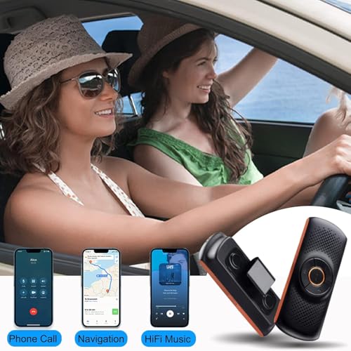 Leguwu Bluetooth Car Speaker For Cell Phone Handsfree Bluetooth 5.0 Car Kits 3W Loud Speakerphone For Gps Music,Wireless In Car Handsfree Speaker With Visor Clip,Supports Voice Command,Tf Card Playback thumb #5