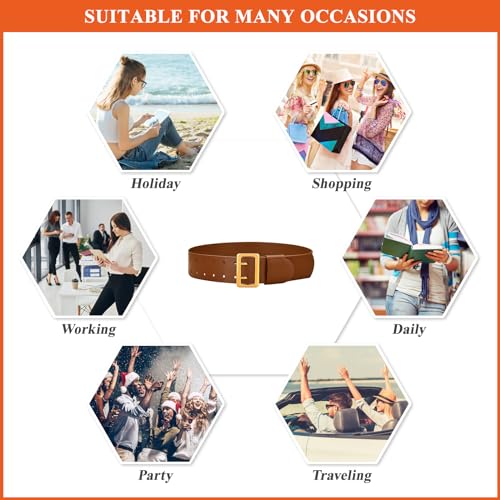 Classics Women's Waist Strap Ladies Vintage Solid Color Belt Genuine Leather Pin Buckle Belts4