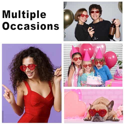 Image of Heart Sunglasses 12 /18 /24 Pcs Heart Shaped Glasses for Women Cute Funny Party Glasses Party Favors Accessories