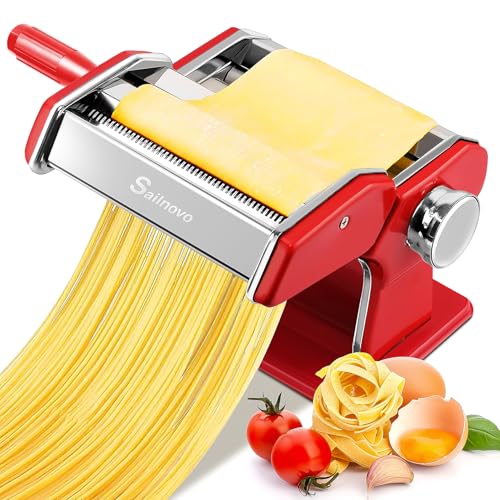 Sailnovo Pasta Maker Machine, 180 Roller Pasta Maker, 9 Adjustable