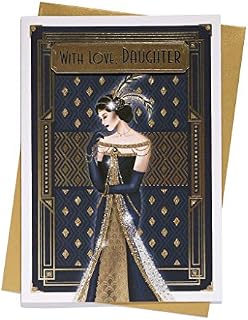 Art Deco Lady - Daughter - Glittered Birthday Card