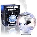 Disco Ball Diffuser Rotating - Original Disco Essential Oil Diffuser with Whisper Quiet Operation, 14 Color Night Light & 4 Time Settings | Cute Home, Classroom, Dorm Decor for Medium Room Silver