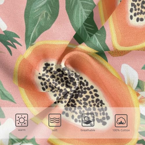 Wusikd Papayas Boys' Underwear Cotton Tropical Flowers Leaves Boys Briefs Soft Toddler Underwear 2T3