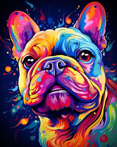 TOCARE French Bulldog Paint by Numbers Kit 16x20in