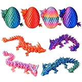 3D Printed Dragon Eggs Animals Toys for Kids-Christmas Stocking Stuffers for Teen Girls Boys, 4PCS Mini Crystal Dragon Toys for Ages 8-13 Year Old, Funny Gifts Prefilled Easter Basket Essentials