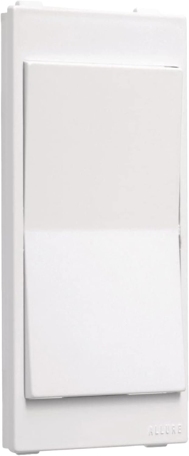 TayMac A20W Allure Nonmetallic Wallplate with Rocker Switch Insert, White