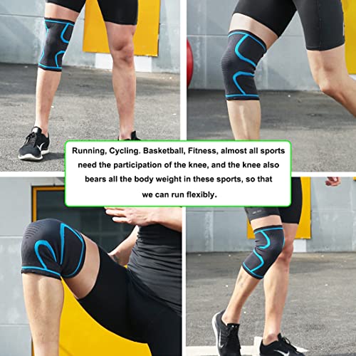 Knee Braces For Knee Pain, Highly Elastic Knee Brace For Women & Men, 2 Pack Knee Sleeve For Arthritis Pain And Knee Support, Anti-Slip, Breathable, Flexible, Comfortable And Multi-Functional Black Xl #TOP4