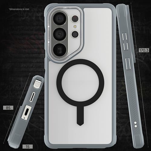 Image of Ghostek Covert Clear Galaxy S26 Ultra Case MagSafe Compatible with Magnetic Ring, Slim Thin Shockproof Phone Cover Designed for 2026 Samsung S26 Ultra (6.9 inch) (Cool Gray)
