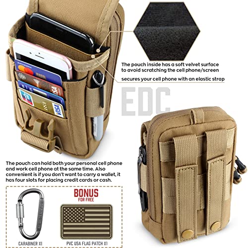 Image of WYNEX Tactical Phone Pouch Molle, EDC Phone Holster, Small Admim Pouch
