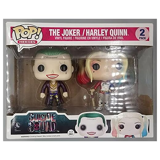 Funko Pop! de Vinilo del Escuadrón Suicida. Joker y Harley Quinn, metálico, 2 Unidades