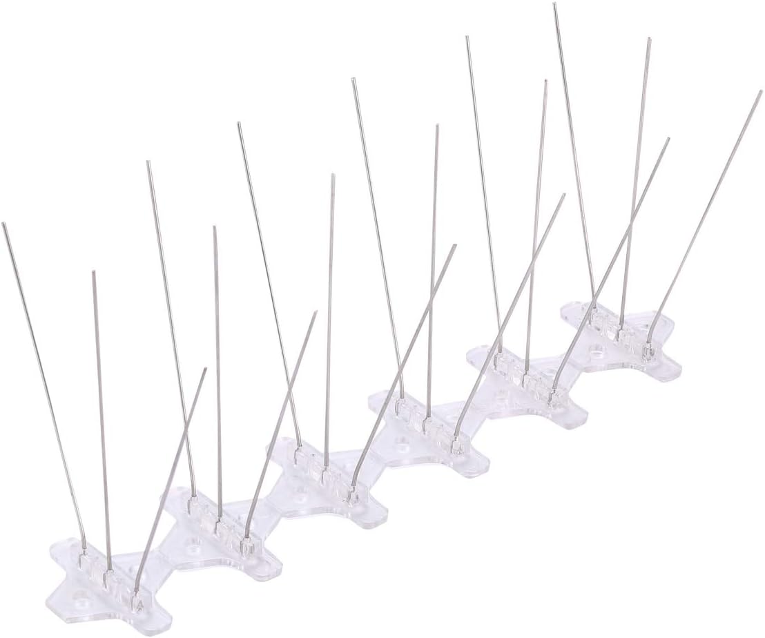 Stainless Steel Bird Spikes Keep Birds Pigeon Seagull Away Bird Deterrent -10 Pack - Anti Bird & Pigeon Spike Kit