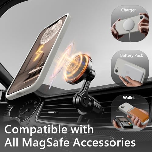 Image of FireNova Magnetic for iPhone 17e Case /iPhone 16e Case, Compatible with MagSafe, [Silicone Camera Protection] Microfiber Lining Phone Case, 6.1 inch, Natural Titanium