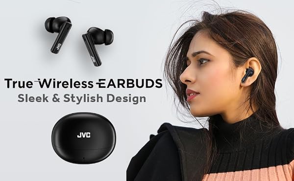JVC Ultra Compact True Wireless Earbuds Headphones with Built-in Mic, Touch Sensor Operation, Total 16 Hour Battery Life with Charging Case, Bluetooth 5.4, HAB6TB Black by JVC - Used condition - Image 4