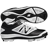 New Balance Boy's 4040 V3 Molded Baseball Shoe, Black/White, 5.5 Little Kid