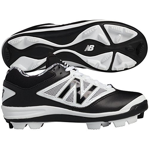 New Balance Boy's 4040 V3 Molded Baseball Shoe, Black/White, 5.5 Little Kid