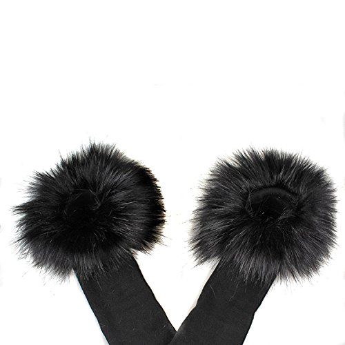 Image of Women's Fur Socks Furry Fuzzy Leg Warmers Soft Boot Cuffs Cover High Socks
