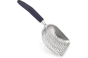 Deep Shovel Non-Stick Metal Cat Litter Scoop with Long Handle