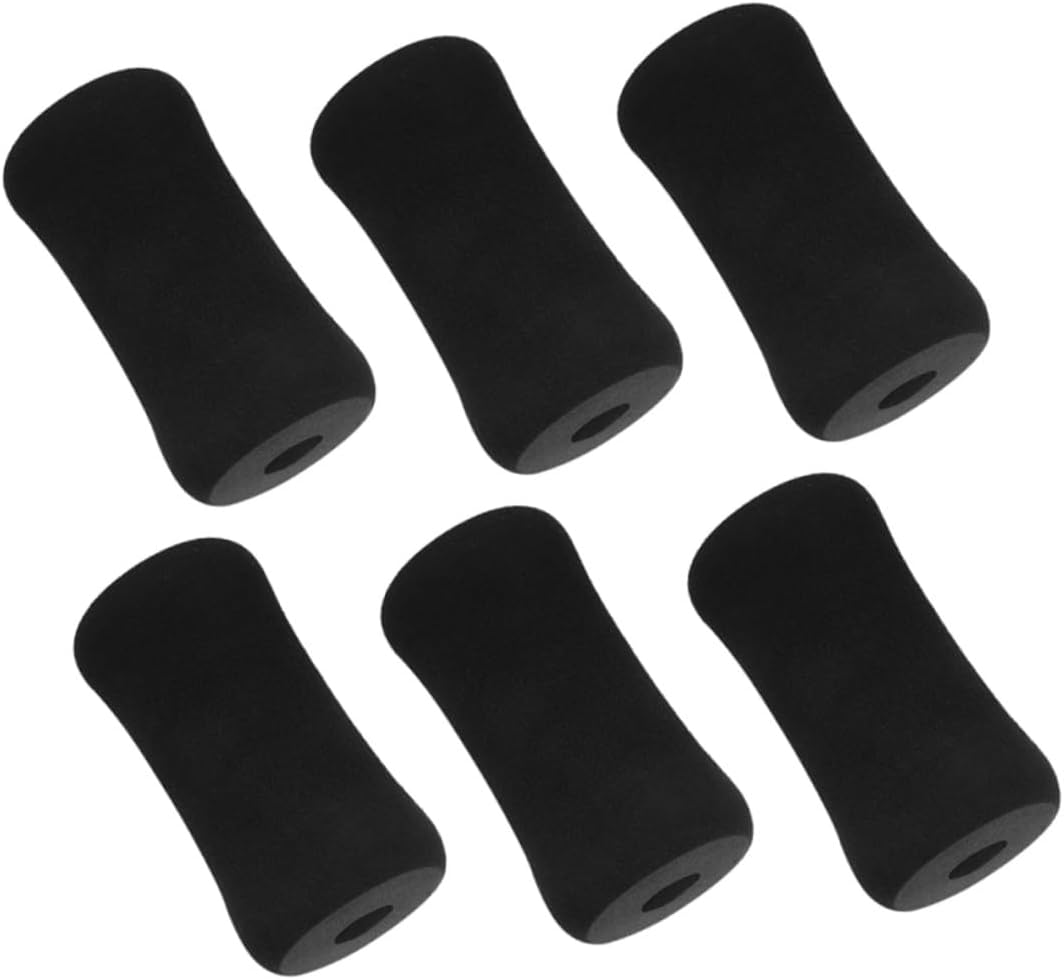 6pcs High Elastic Foam Foot Pads Rollers Replacement for Home Gym Equipment Leg Extension Weight Bench Exercise Machine Noise Reduction Fitness Roller Pads