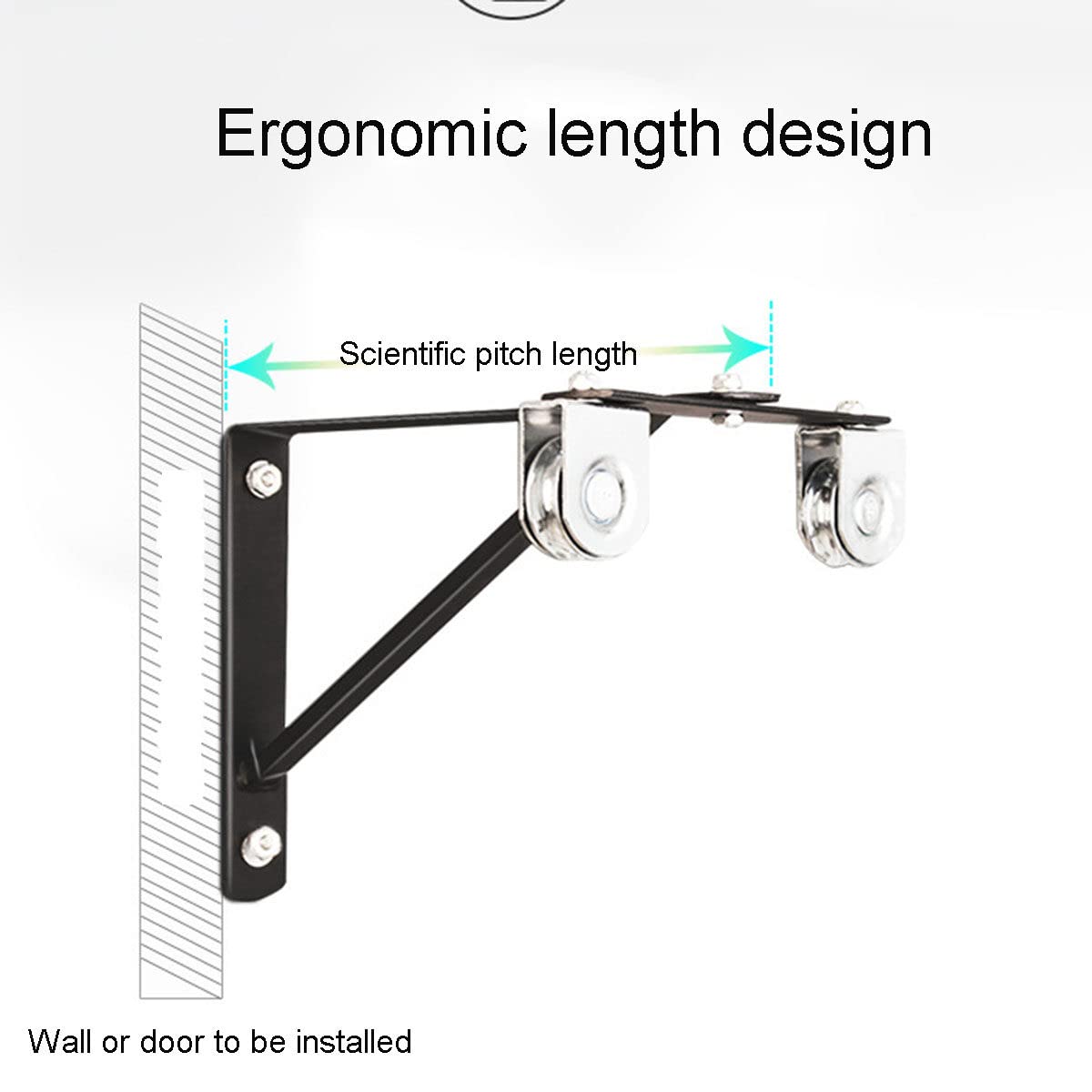 Polea De Hombro con Soporte De Puerta, Polea De Ejercicio Doble para Rehabilitación De Hombros, La Polea De Metal Es Más Fuerte, para Entrenamiento De Espalda Y Ejercicio De Brazos,A