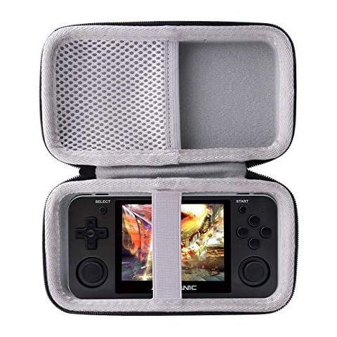 WERJIA Hard Carrying Case for RG350M/ RG350P/RG350 Handheld Retro Game Storage Suitcase (Black) Cover
