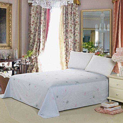 Draps en coton été double grand lit 230x250cm drap plat léger - 2
