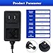 18V 1A AC DC Power Supply,6 FT Power Cord ETL Certified 18Volt 1 Amp Charger DC 18V 1A Power Cord with 9 Interchangeable Jacks for 100mA 200mA 300mA 400mA 500mA 600mA 800mA 900mA 1000mA Electronics
