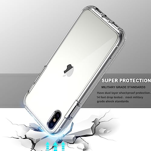 Coolqo PC_0088_5.8_IPXS_01 Compatible For Iphone X/Xs Case [10 Ft Military Grade Drop Protection][2 X Tempered Glass Screen Protector][Dual Layer] Heavy Duty Shockproof Protective Clear Phone Cover Case thumb #4