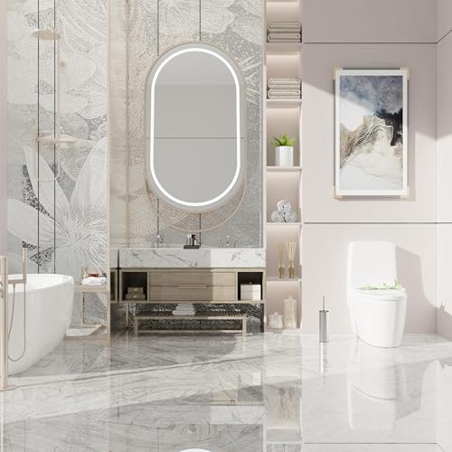 Image of Toilet Brush and Holder Set Premium Material Toilet Bowl Cleaner Free Standing Toilet Bowl Brush and Holder 1pack Brushed Nickel