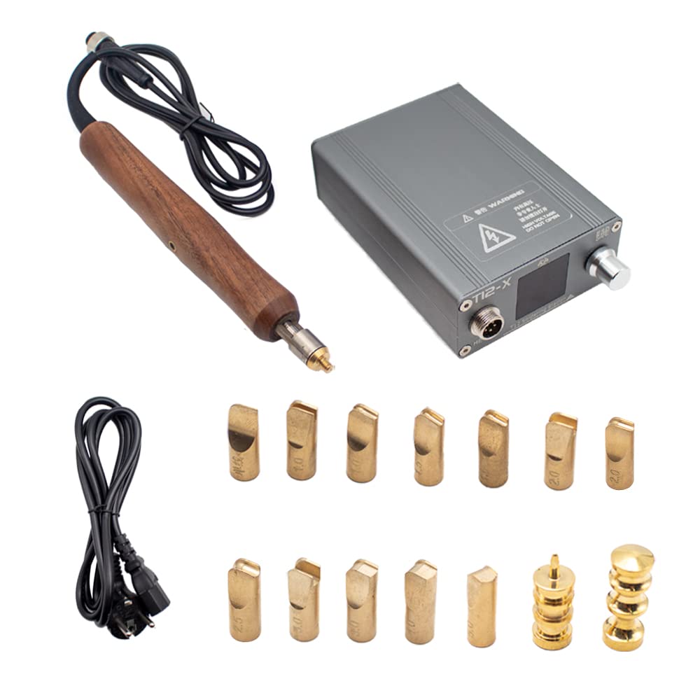 XELDEC AC Leather Heat Edge Creaser Machine, Electric Leather Sealing Stamping Heater Folder Creasing Scoring Hot Process Grooving Iron