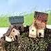 Mengonee 4pcs Kit Miniatura Hada del jardín de Piedra Casas Mini Cottage...