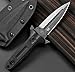 Sitivien ST15 Fixed Blade Knife DC53 Black Stonewashed Steel Blade G10 Handle Full Tang Camping Knife for Outdoor, Tactical, Survival and EDC (Black)