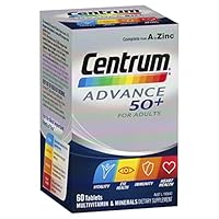 Centrum Multivitamin and Multimineral 50 Plus Tablets, Multi, 60 count, Pack of 60