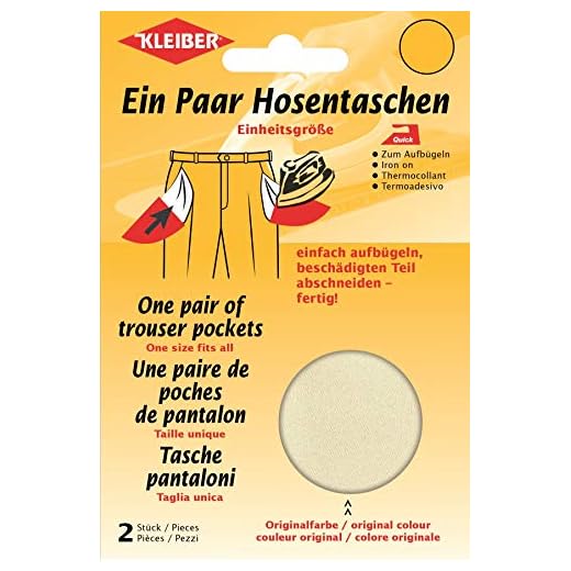 Kleiber + Co.GmbH Quick-EIN-Paar-Hosentasche, beige, 18,5 cm x 16 cm, 110-03