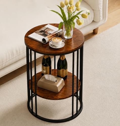 Modern Double-Top Coffee Table with Rustic Farmhouse Accent, Mult...