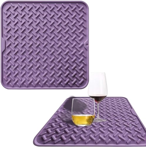 Silicone Dish Drying Mats Quick-Drying Dish Drainer Non-Slip Eco-Friendly Kitchen Drying Mat Heat Resistant Easy Clean Draining Board Mat