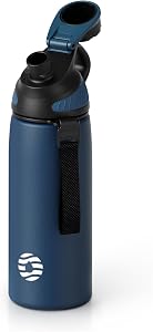 Fjbottle 600ml Stainless Steel Water Bottle No Straw, Angled Spout with Lid | Leakproof Insulated Double Wall Vacuum Tumbler, Reusable Jug, Sturdy & Durable for Sports, Workout and Travel