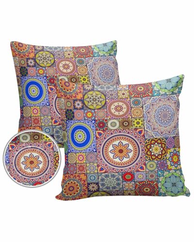 LEOKOTI Ethnic Boho Outdoor Pillow Covers 24