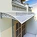 Marquise porte d'entree Auvent en alliage d'aluminium, auvent solaire transparent silencieux, balcon baie vitrée, parasol à l'extérieur de la climatisation, auvent solaire, couvre-plains LQHZWYC
