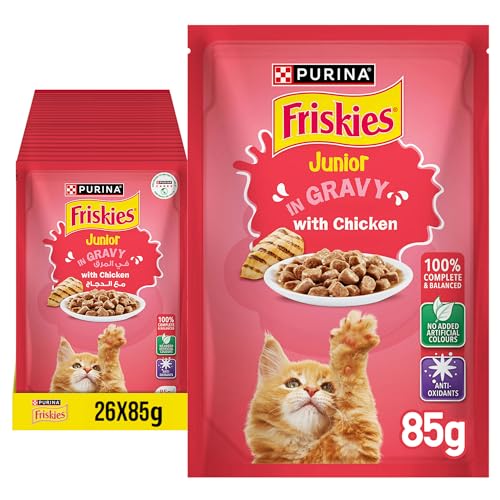 Friskies Purina - Purina Kitten Chicken Chunks In Gravy Wet Cat Food Pouch 85G (26 Pouches)