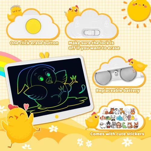 TUGAU LCD Writing Tablet for Kids,16.5 Inch Large Screen Doodle Board Writing Pad, Erasable Electronic Drawing Writing Pads, Educational and Learning Girls Gifts Toys for 3 4 5 6 7 Year Old Girls Boys 3
