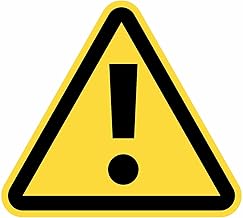 Signal Adhesive General Warning 5 units of 15 cm Yellow Triangle Sticker with Exclamation (15 cm, General Warning)