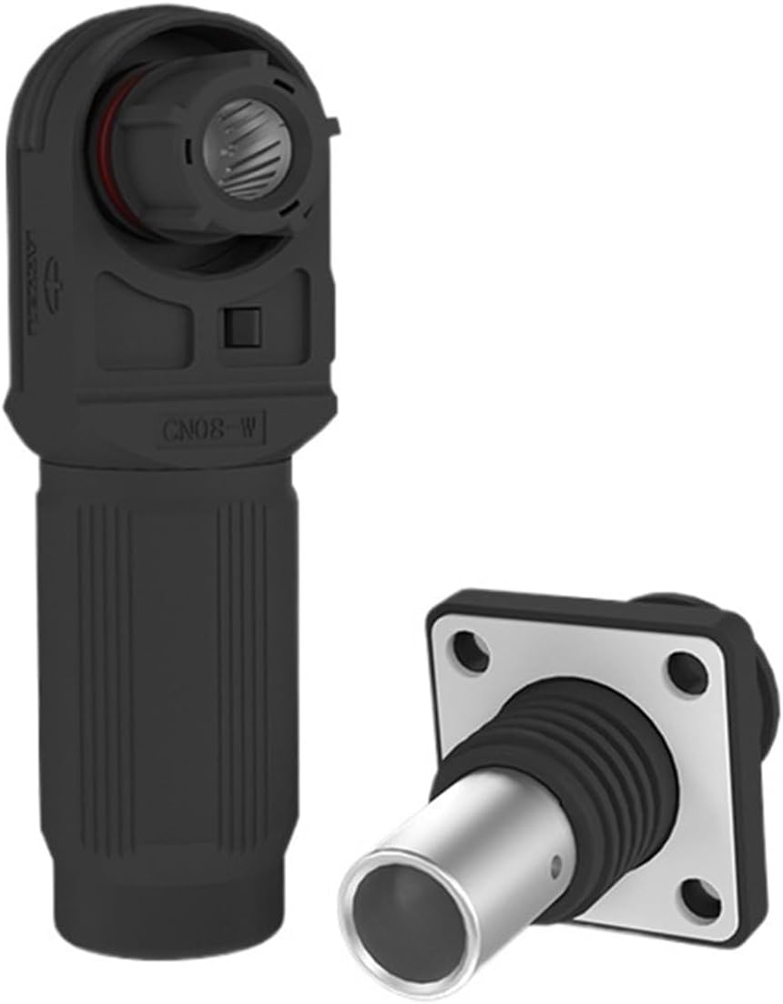 8mm 200A Single core Energy Storage Connector Crimped high Current Industrial and Commercial Energy Storage Cabinet Connector Waterproof Version(200ABlack Crimped Plug Socket)