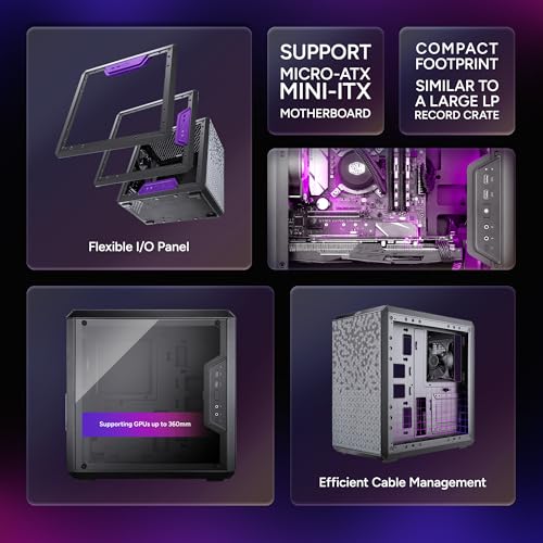 Masterbox Q300L, Mini Tower Case Matx Con Visione Completa Pannello Laterale, ?Nero - Case PC - Immagine 1