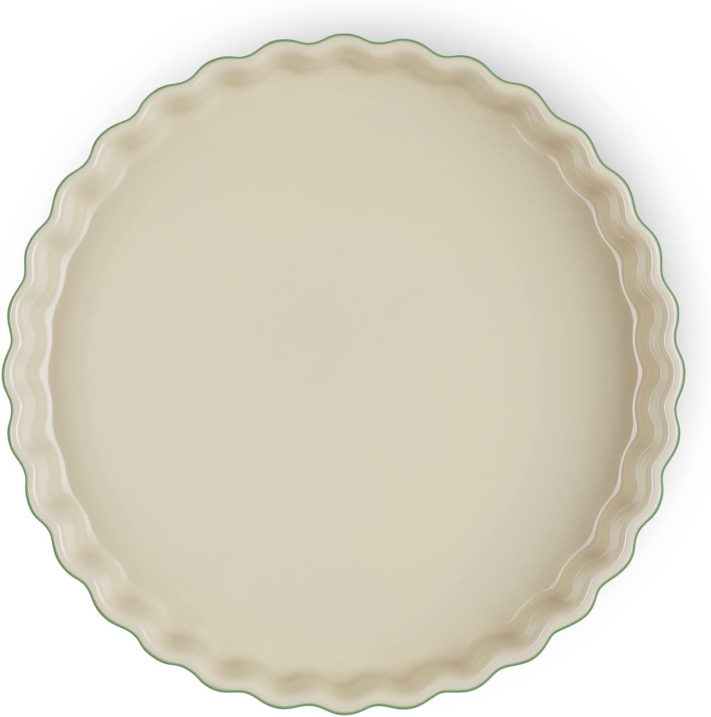 LE CREUSET Heritage Fluted Flan Dish, Stoneware, 28 cm, 1.82 kg, Bamboo, 71120284080001
