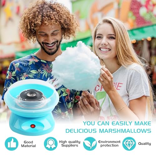 Zuckerwattemaschine Für Zuhause, Retro Cotton Candy Machine 450 W, Zuckerwatte Maschine, Zuckerwattemaschinen Für Zuhause Mit Messlöffel, Bonbonstäbchen Aus Kunststoff, Zehn Stöcke (Blau) – Bild 7